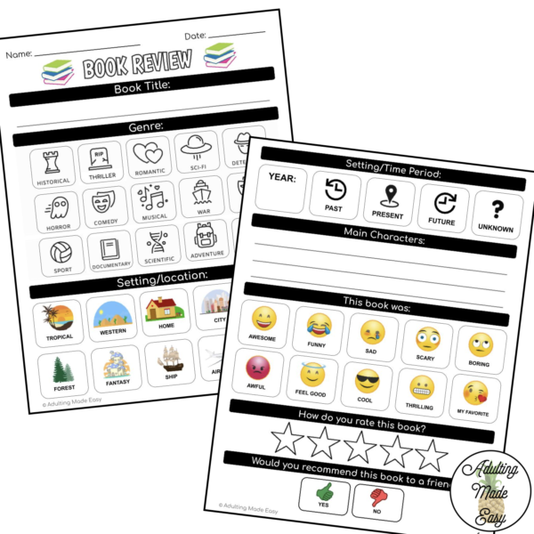 Book Review Worksheet & Google Slides - Image 3
