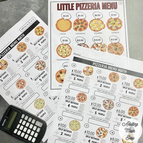 Pizzeria Menu Math