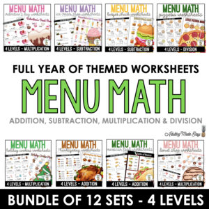 Menu Math Full Year Bundle