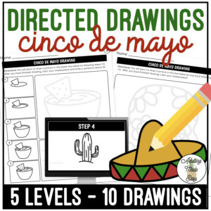 Cinco De Mayo Art Directed Drawing Worksheets