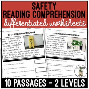 Safety Simplified Reading Comprehension Worksheets