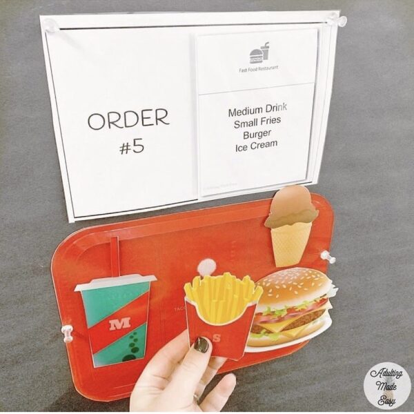 Fast Food Order Interactive Bulletin Board