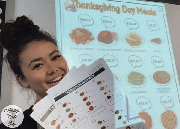 Thanksgiving Menu Math