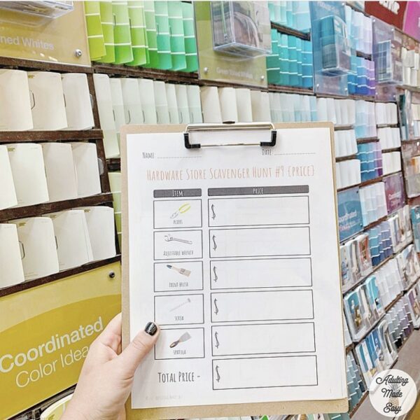 Hardware Store CBI Scavenger Hunt Activities