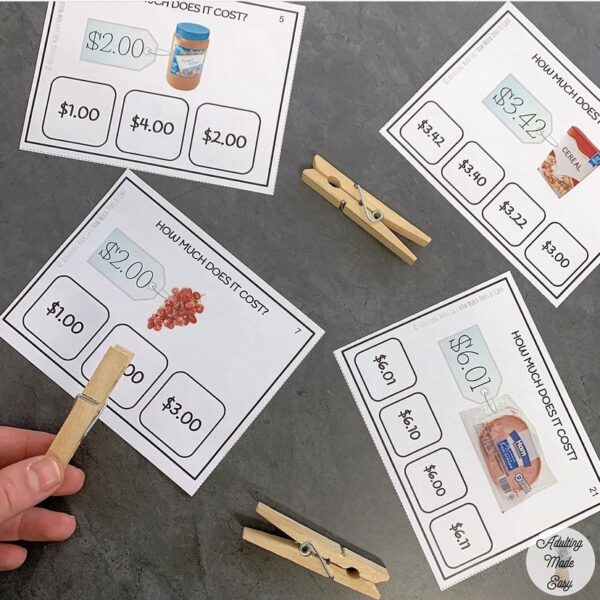 How Much Does It Cost (Field of 3 and 4) Task Cards