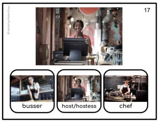 Restaurant Vocabulary Picture to Picture Matching Task Cards - Image 3