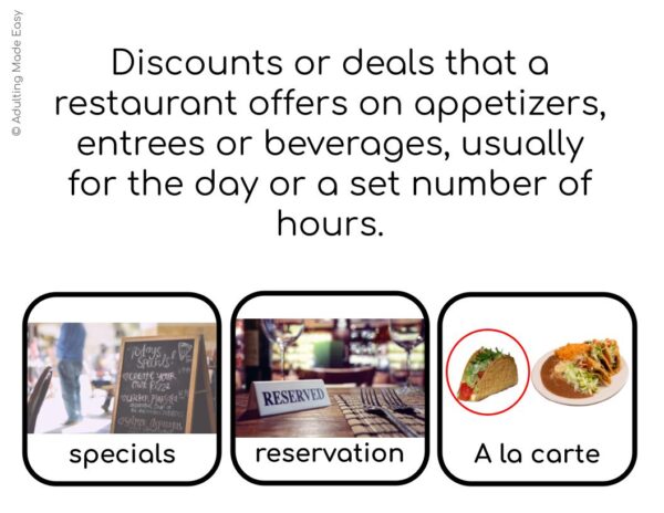Which Restaurant Vocabulary? Definition Digital Task Cards - Image 2