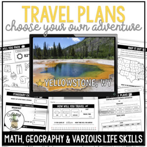 Travel Plans Activity Pack 5 - Yellowstone