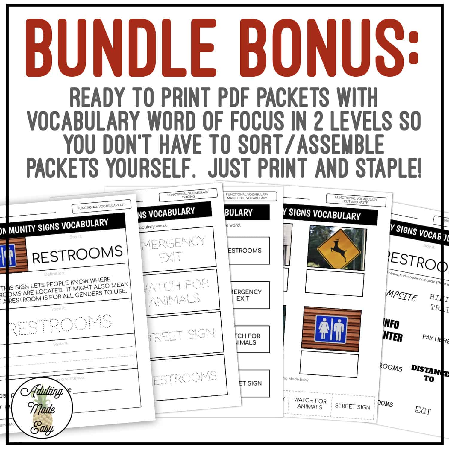 Community Signs Functional Vocabulary BUNDLE - Image 2
