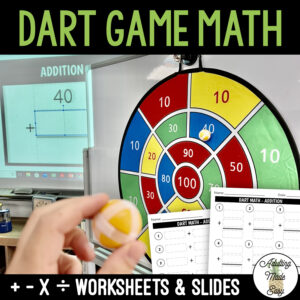 Dart Game Math Worksheets & Slides