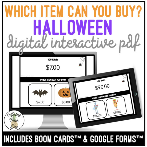 Halloween Which Item Can I Buy Digital Interactive Activity