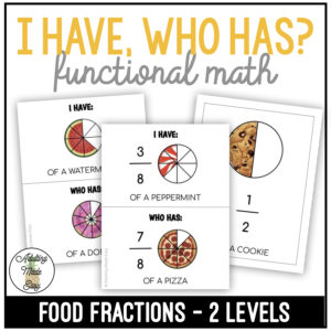 Food Fractions - I Have, Who Has? Game