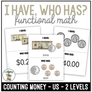 Counting Money - I Have, Who Has? Game