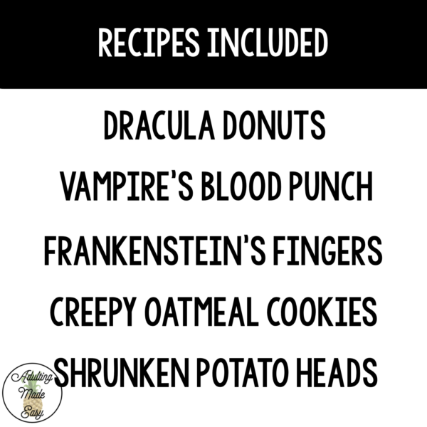 Reading Halloween Recipes Worksheets - Image 4
