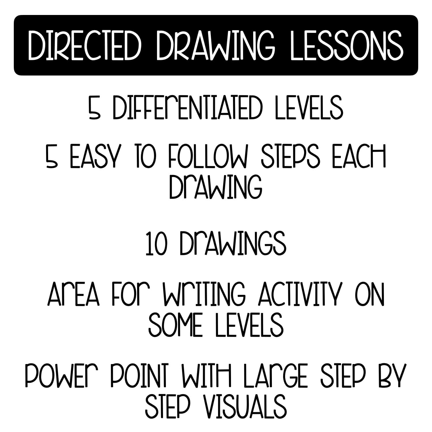Back To School Art Directed Drawing Worksheets - Image 4