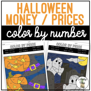 Halloween Color By Price Worksheets