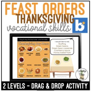 Thanksgiving Feast Orders Boom Cards