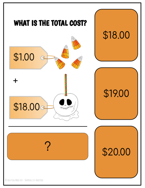 Halloween Addition Task Cards