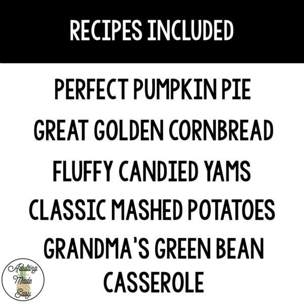 Reading Thanksgiving Recipes Worksheets - Image 3