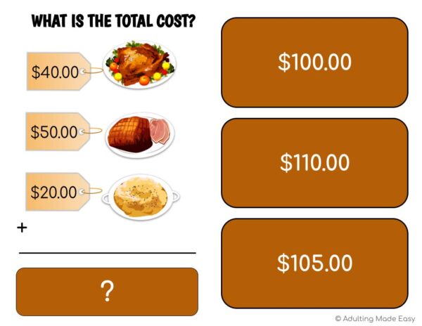 Thanksgiving Addition Digital Task Cards - Image 2