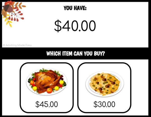 Thanksgiving Which Item Can I Buy Digital Task Cards - Image 2