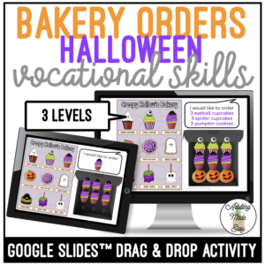 Halloween Bakery Orders Drag & Drop Google Slides