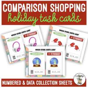 Holiday Gift Comparison Shopping Task Cards