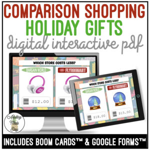 Holiday Gift Comparison Shopping Digital Interactive Activity