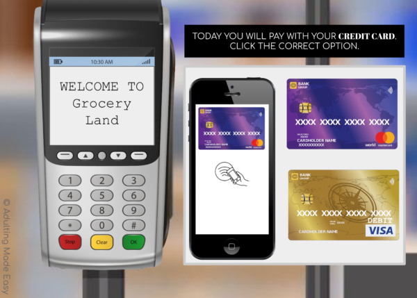 Using a Credit Card Machine - Independent Skills - Boom Cards & Interactive PDF