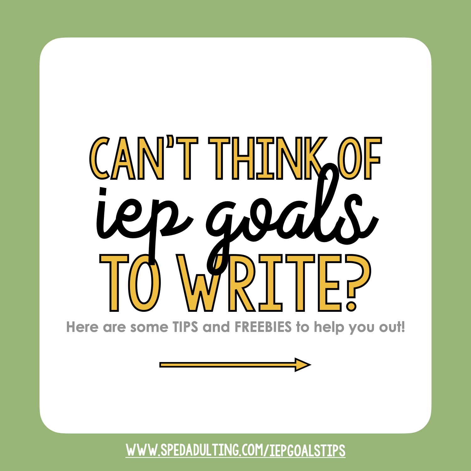 BLOG: Can't Think of IEP Goals to Write?