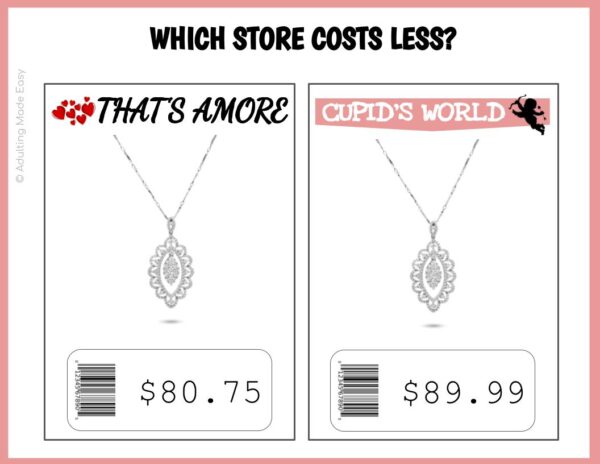 Valentine's Gift Comparison Shopping Digital Task Cards - Image 3