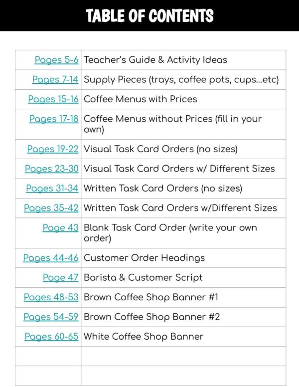 Coffee Shop Interactive Bulletin