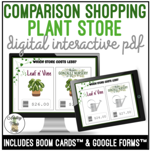 Plant Store Comparison Shopping Digital Interactive Activity