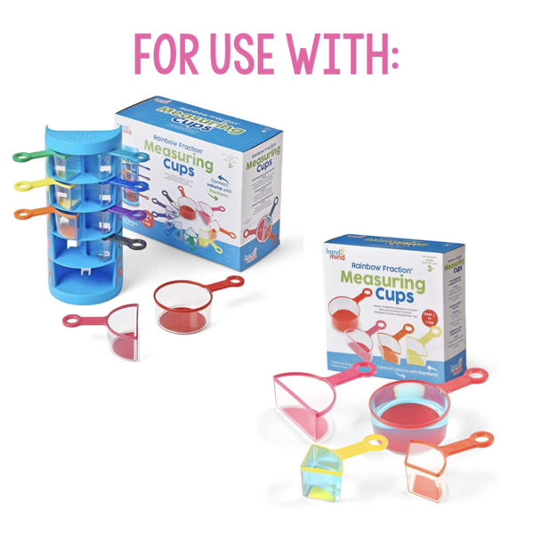 Fraction Measuring Cups Task Cards & Flashcard Work Task Box Activity