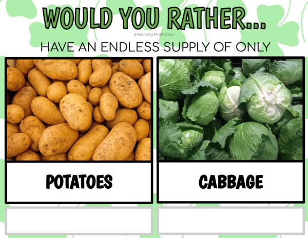 Would You Rather - St. Patrick's Day Activity