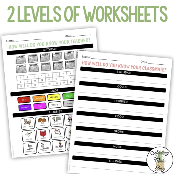 How Well Do You Know... Worksheets & Google Slides Activity