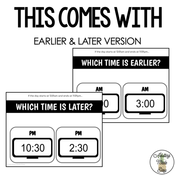 Which Time is Earlier/Later Digital Clocks Digital Task Cards - Image 2