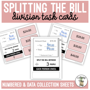 Splitting the Bill Task Cards