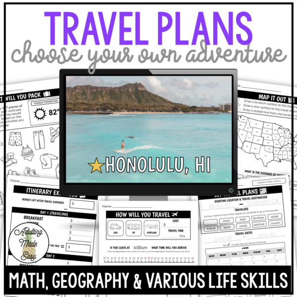 Travel Plans Activity Pack 9 - Honolulu