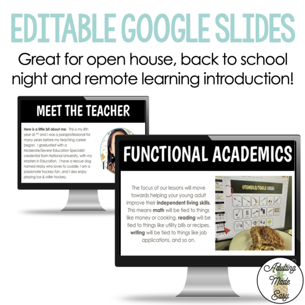 Meet the Life Skills Teacher Newsletter & Presentation Freebie