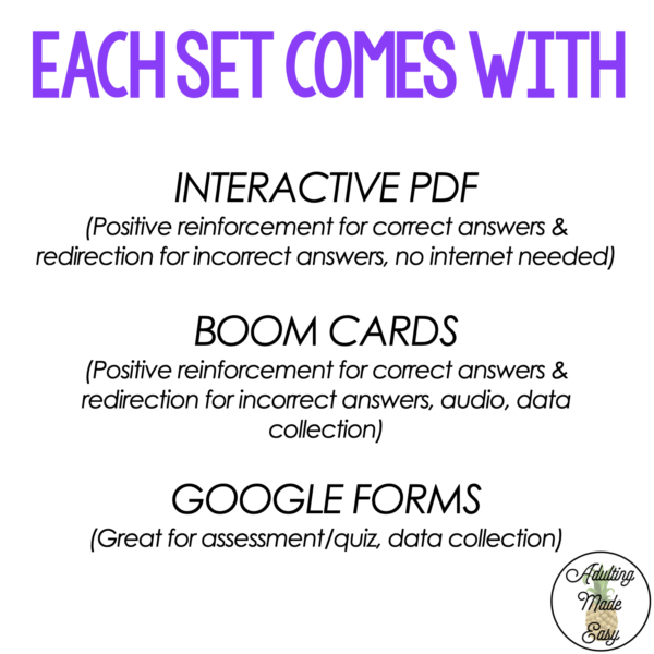 Life Skills Simplified Reading Comprehension Digital Task Card BUNDLE - Image 3
