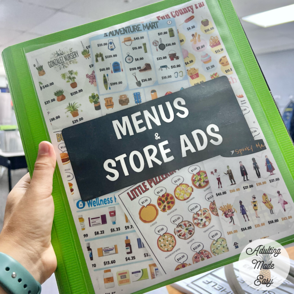 Menu Math & Store Ad Worksheets Bundle - Image 3