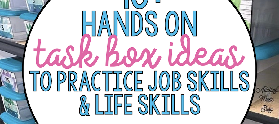 Hands On Task Box Ideas for Job Skills & Life Skills
