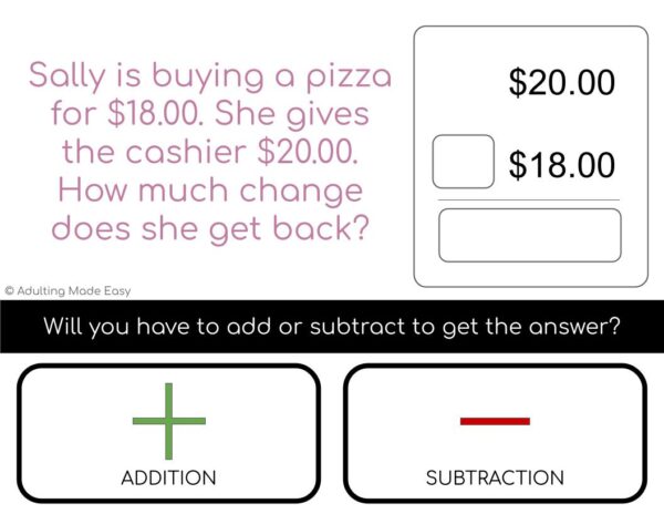 Functional Word Problems Addition or Subtraction? Digital Task Cards - Image 3