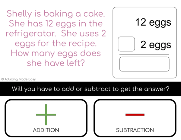 Functional Word Problems Addition or Subtraction? Task Cards - Image 2