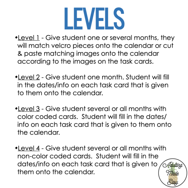 Write The Plans On The Calendar Work Task Box Activity - Image 3