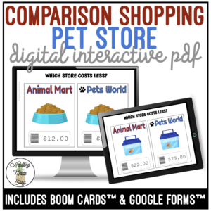 Pet Store Comparison Shopping Digital Interactive Activity