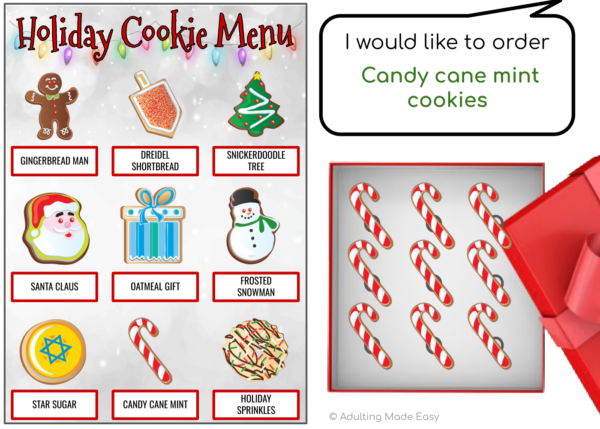 Holiday Cookie Orders Drag & Drop Google Slides
