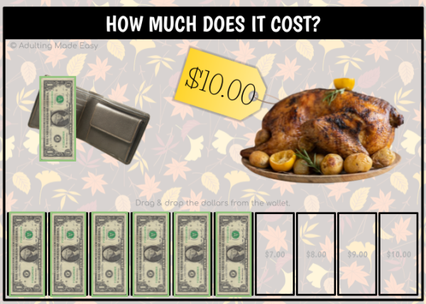 Thanksgiving How Much Does It Cost? Up to $10 Google Slides Activity - Image 2