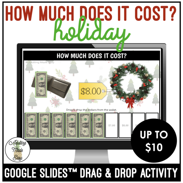 Holiday How Much Does It Cost? Up to $10 Google Slides Activity